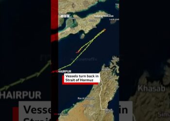 Ships turn around in Strait of Hormuz. #Iran #US #StraitOfHormuz #BBCNews