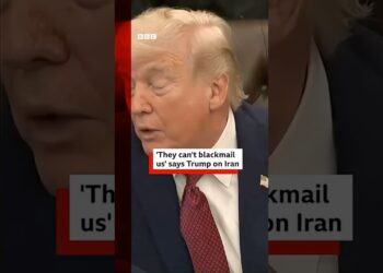 They can’t blackmail us” says Donald Trump on Iran. #US #Iran #BBCNews