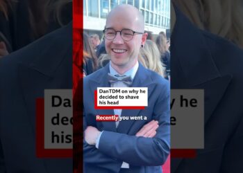 DanTDM’s bright blue hair was once part of his signature look. #DanTDM #BaftaGames #BBCNews