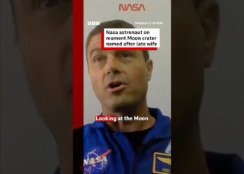 Artemis astronaut describes ‘powerful’ moment Moon crater named after his late wife. #Nasa #BBCNews