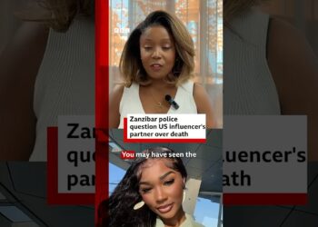 Partner of US influencer who died in Zanzibar speaking to police as witness. #US #Zanzibar #BBCNews