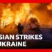 Russian drone and missile attacks kill at least 16 in Ukraine | BBC News