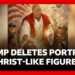 Trump deletes portrait as Jesus Christ figure – after feud with Pope over Iran | BBC News