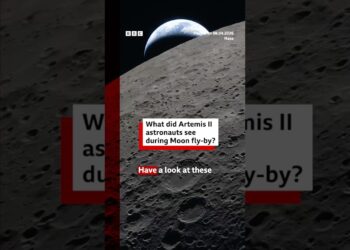 What did Artemis II astronauts see during Moon fly-by? #BBCNews