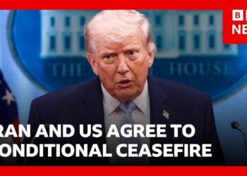 Iran and US agree to conditional ceasefire and opening of Hormuz strait | BBC News