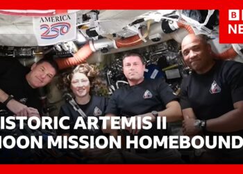Astronauts aboard Artemis II homebound after historic and record-breaking moon mission | BBC News