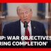US President Trump says Iran war objectives ‘nearing completion’ | BBC News