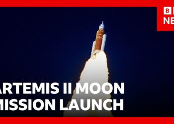 Moment Nasa’s historic Artemis II spacecraft launches | BBC News