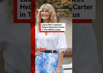 Laura Dern replaces Helena Bonham Carter in The White Lotus. #LauraDern #TheWhiteLotus #BBCNews