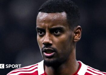 Alexander Isak during Liverpool's Champions League match Inter Milan in December 2025