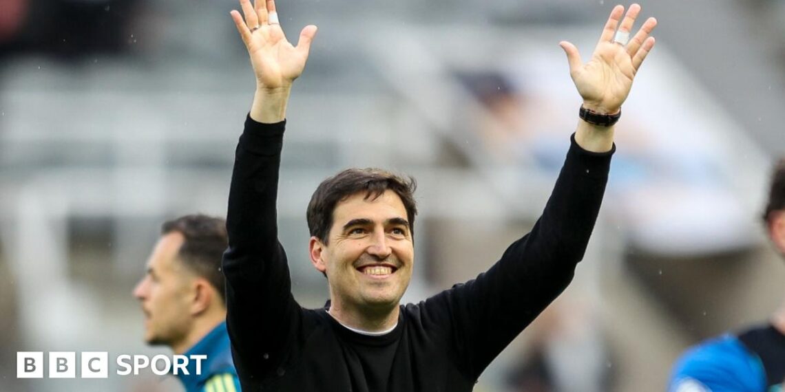 Head Coach Andoni Iraola of Bournemouth after his sides 2-1 win