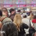 Another flight leaves passengers behind due to border delays
