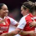 Olivia Smith nicks ball away from Lyon goalkeeper Christiane Endler