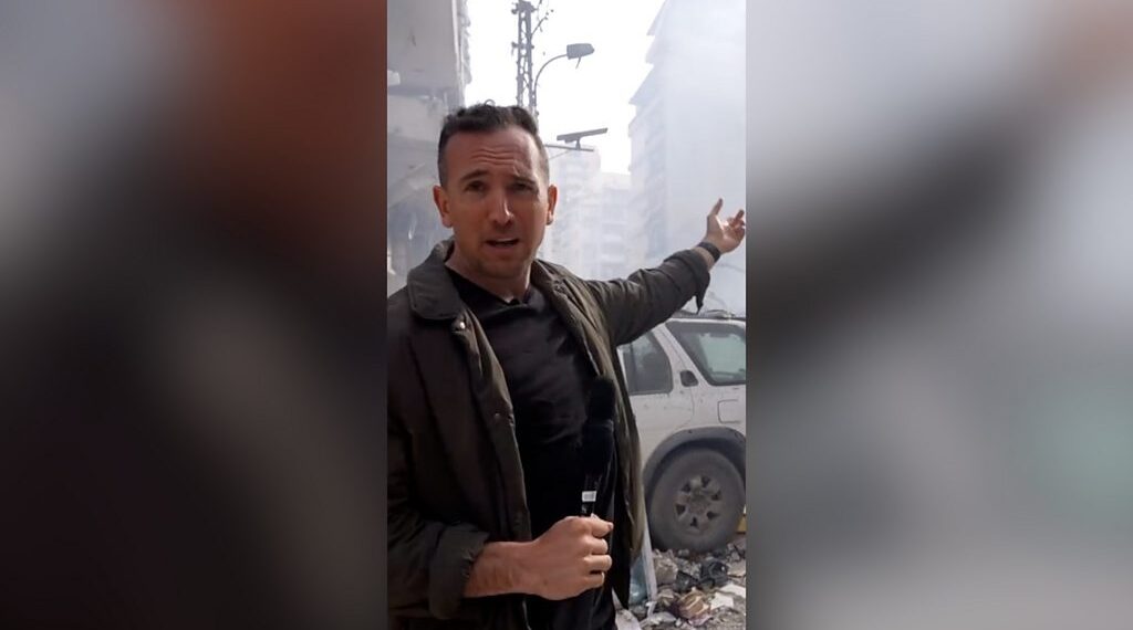 BBC at the site of Israeli air strikes in Beirut