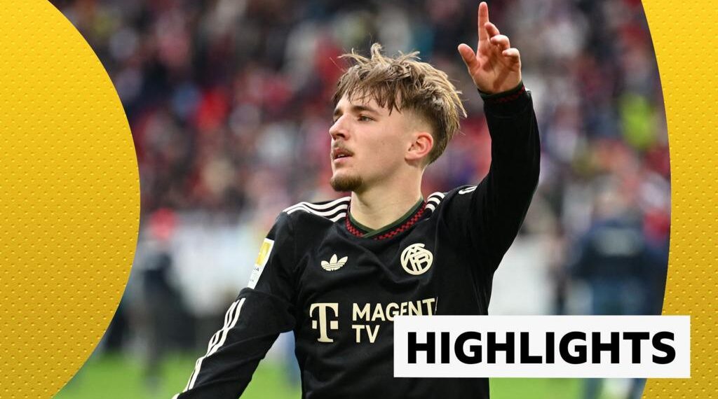 Bayern Munich's Karl celebrates a goal against SC Freiburg