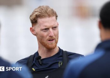 Ben Stokes during Durham training
