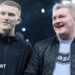 Campbell Hatton (left) and his father Ricky Hatton before a Manchester City match