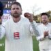 Matt Critchley celebrates taking five wickets
