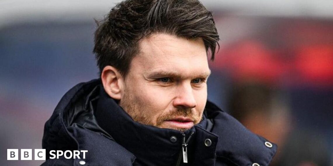 Rangers head coach Danny Rohl during a Premiership match between Rangers and Dundee United