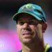 David Warner wearing an Australia cap