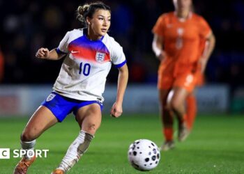 England's Erica Parkinson playing at the Under-19 European Championships last summer