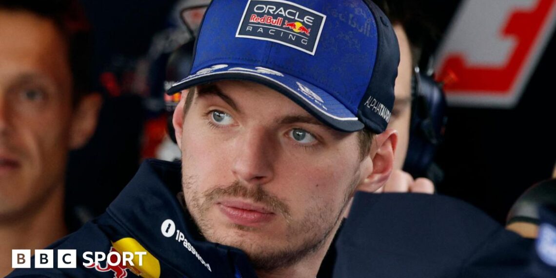 Max Verstappen pictured in the Red Bull garage at the 2026 Japanese Grand Prix