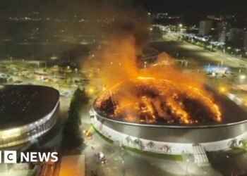 Fire damages roof of Rio's Olympic velodrome