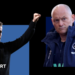 Side-by-side images of Ipswich Town boss Kieran McKenna holding out his arms in celebration while wearing a black zip up jacket and Alex Neil looking in a blue Millwall coat