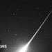 Footage captures meteor crossing the sky
