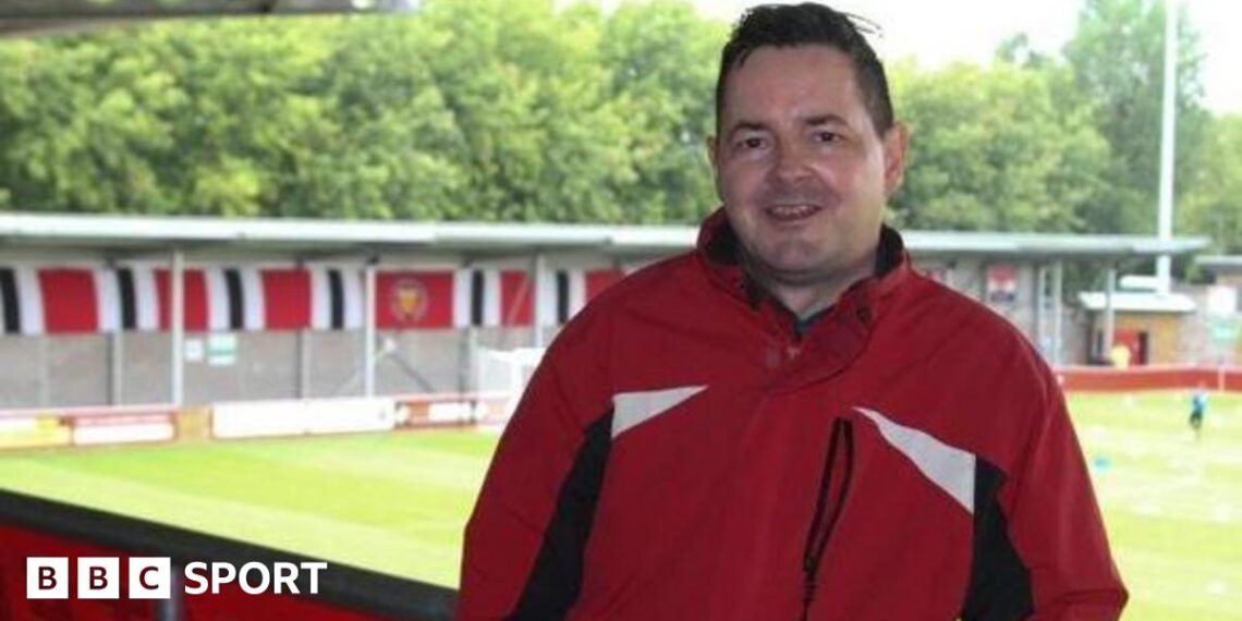 A compilation image featuring different photographs of football groundhopper Tony Incenzo