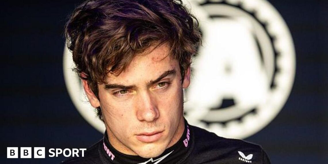 Franco Colapinto of Argentina and Alpine exits the FIA garage at the Japanese Grand Prix