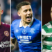 Hearts captain Lawrence Shankland, Rangers' James Tavernier and Celtic's Callum McGregor