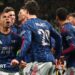 Arsenal's Kai Havertz celebrates scoring a goal against Sporting in the Champions League quarter-sinal first leg