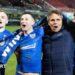 A graphic of the Scottish Championship table with a picture of title-winning St Johnstone manager Simo Valakari