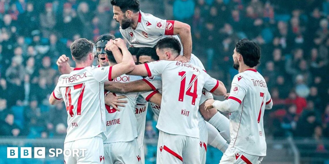 Thun players celebrate