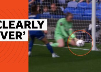 Ball goes over the line