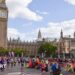 London Marathon runners in front of Big Ben