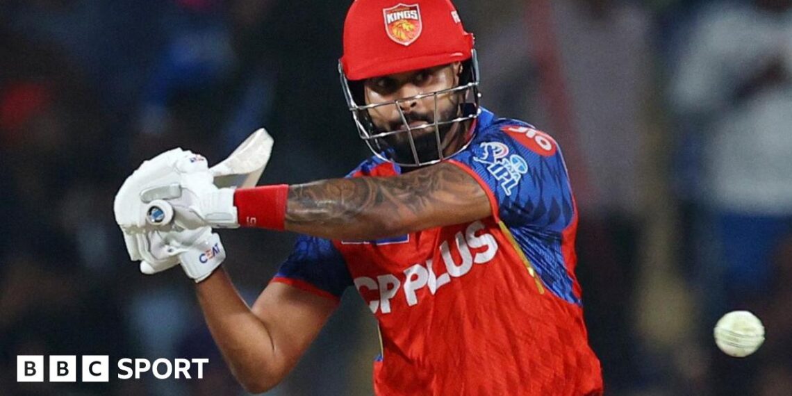 Punjab Kings' Shreyas Iyer in action
