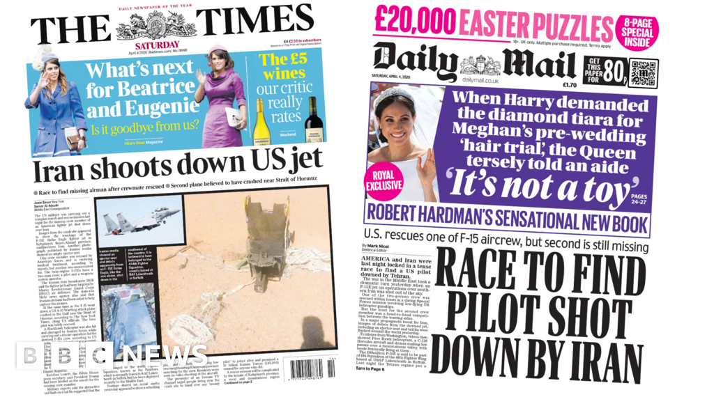 'Iran shoots down US jet' and 'race to find pilot'