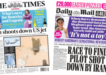 'Iran shoots down US jet' and 'race to find pilot'