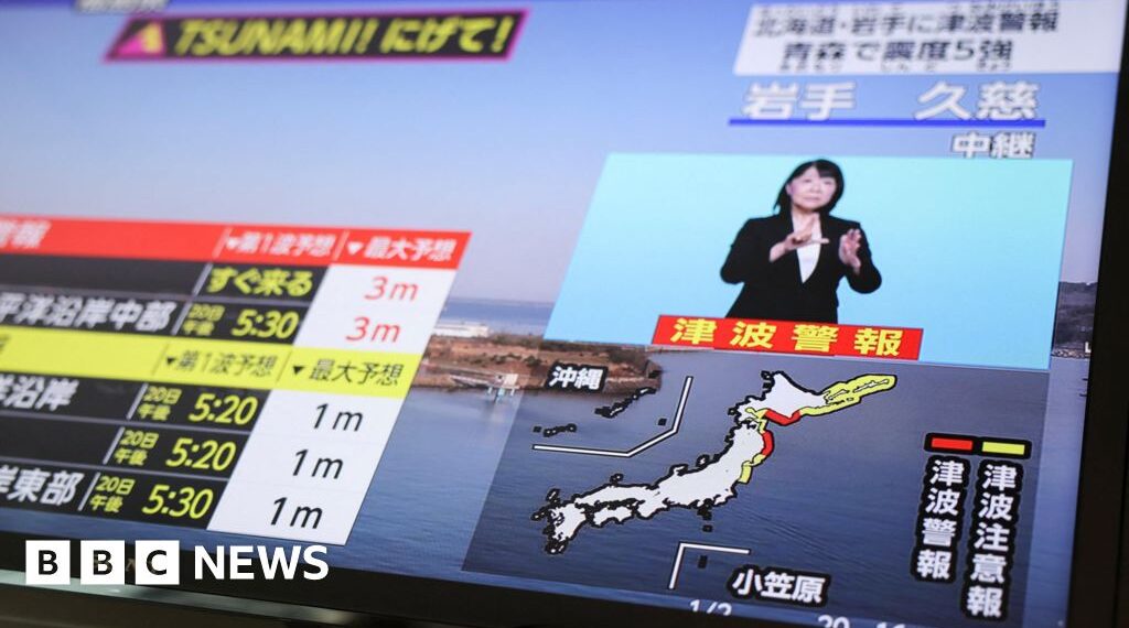 Japan on high alert for 'huge' second quake after issuing tsunami warning