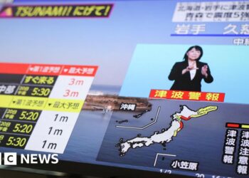 Japan on high alert for 'huge' second quake after issuing tsunami warning