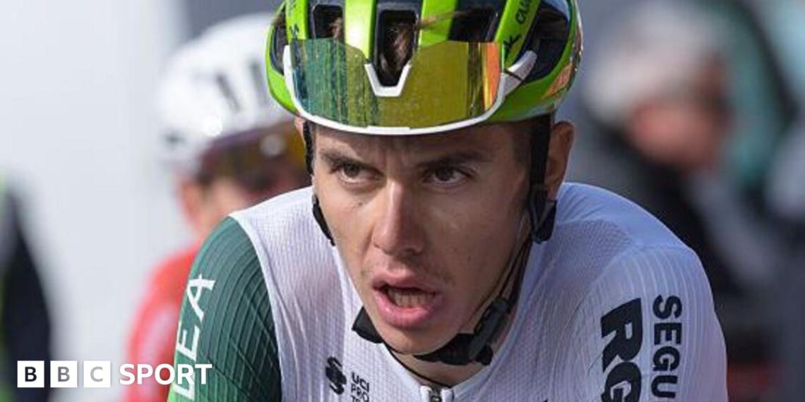 Jaume Guardeno participates in stage six of the 2025 Vuelta a Espana