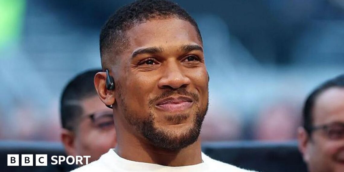 Anthony Joshua ringside at Tyson Fury's fight against Arslanbek Makhmudov in April 2026