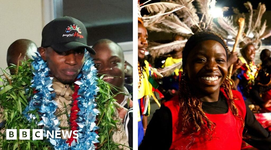 Joy as record-breaking runner Sawe returns home