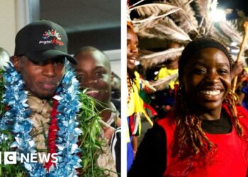 Joy as record-breaking runner Sawe returns home