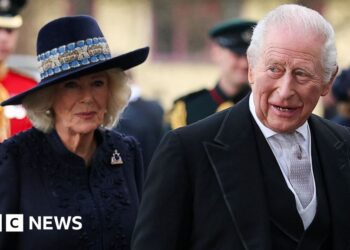 King Charles and and Queen Camilla give away money in ancient Easter tradition