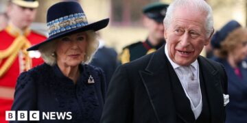 King Charles and and Queen Camilla give away money in ancient Easter tradition
