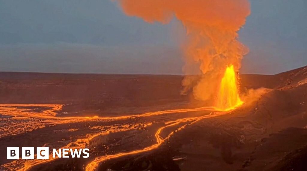 Lava soars into air as Hawaii's Kilauea volcano erupts again