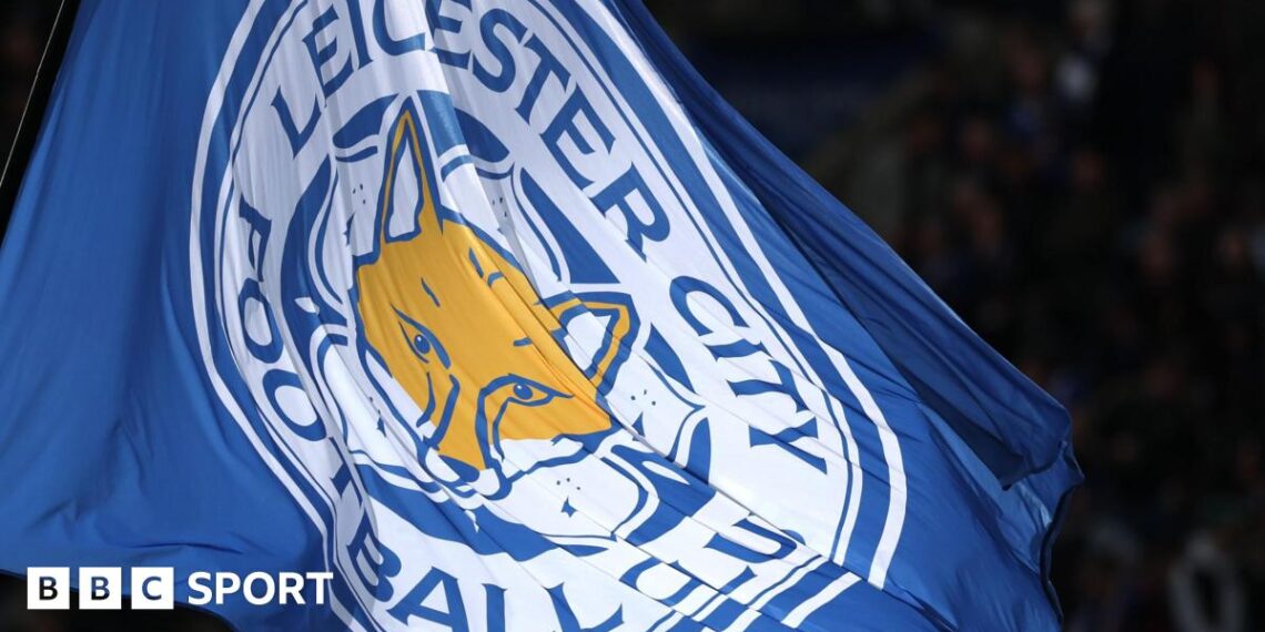 A flag with the Leicester City logo on it